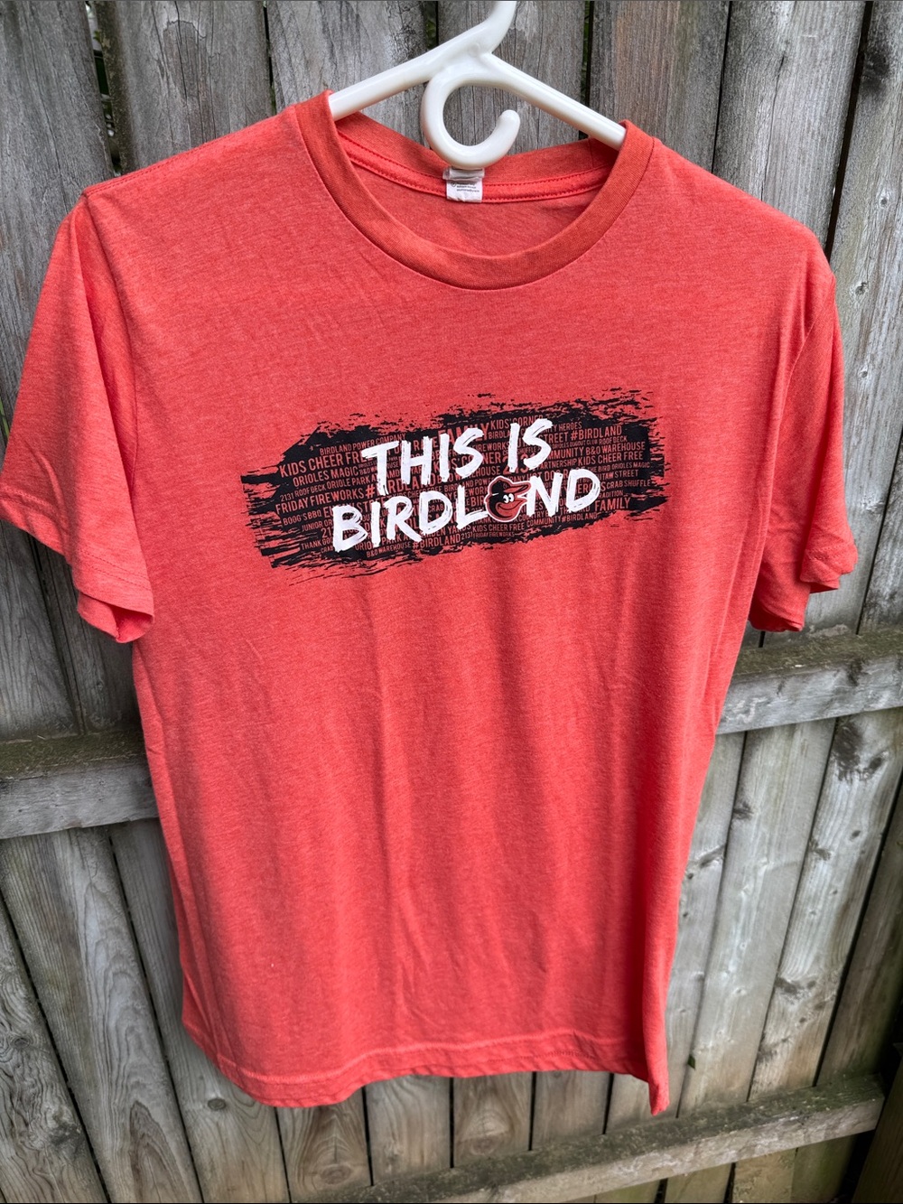 Baltimore Orioles This Is Birdland T-shirt Orange black white O’s Camden Yards M